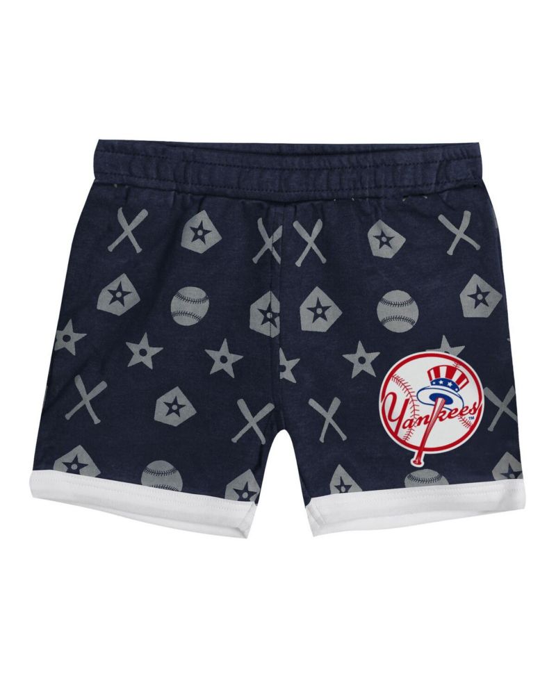 Baby Boys and Girls 2-Piece Navy New York Yankees On Deck Diaper Cover Set