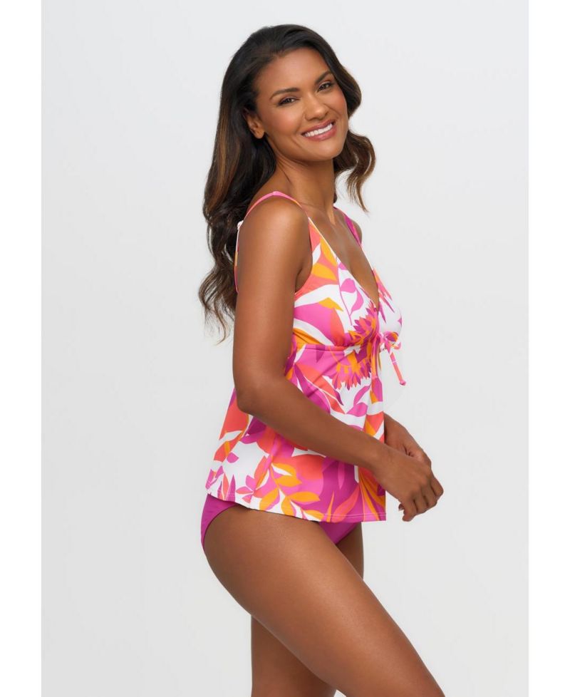 Women's Printed Mix Everyday Comfort Underwire Tankini Top