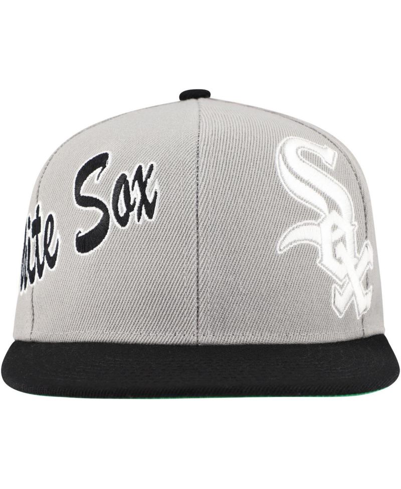Men's Gray Chicago White Sox Knock Out Panel Snapback Hat