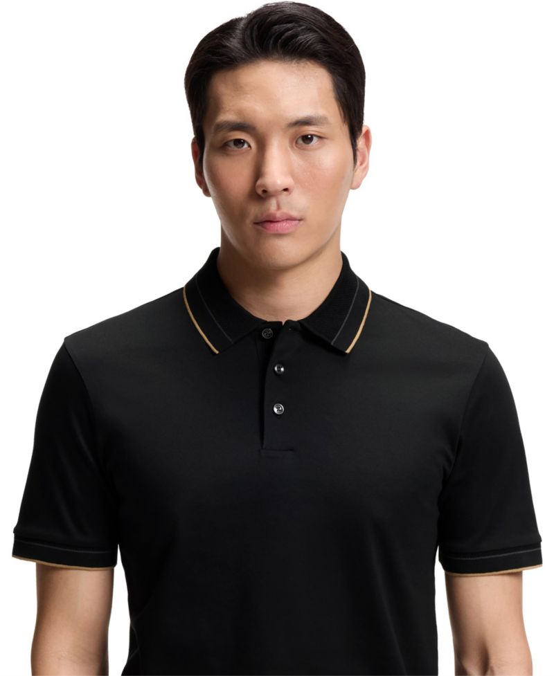 Men's Mercerised Cotton Slim-Fit Polo Shirt