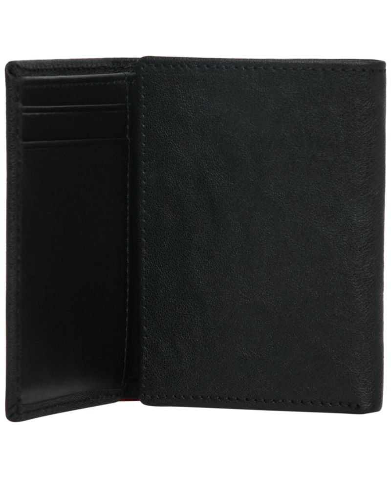 Men's Leather Double-Stitch Trifold Wallet