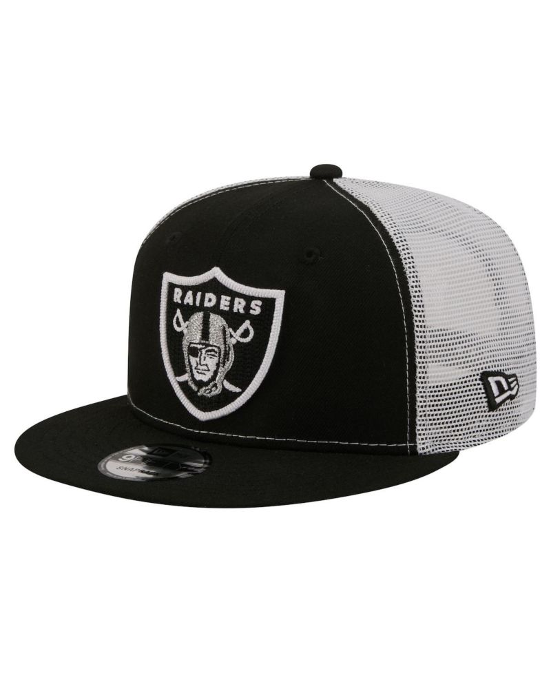 Men's Black Las Vegas Raiders Core Team 9FIFTY Trucker Snapback Hat