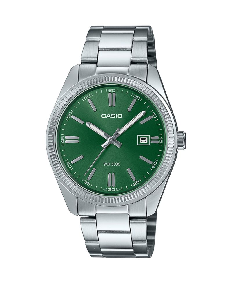 Men's Three-Hand Quartz Silver-Tone Stainless Steel Watch 38.5mm