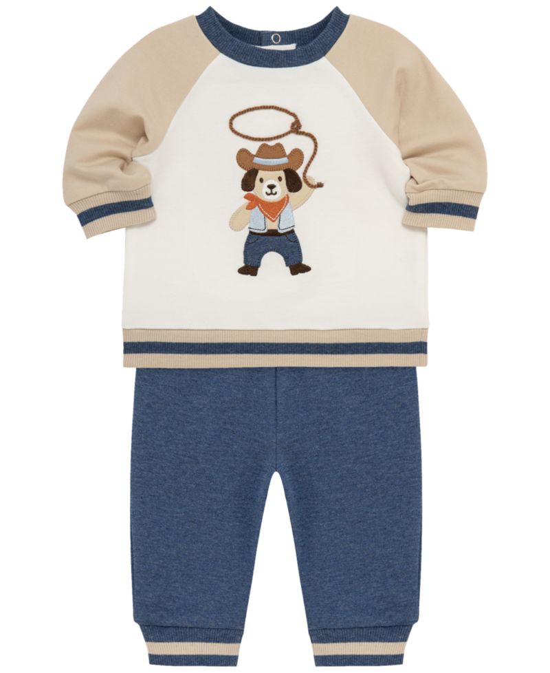 Baby Boys' Western Pup Active Crewneck Sweatshirt and Pants, 2-Piece Set