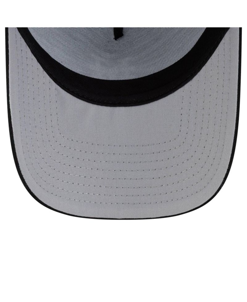 Men's Black New York Mets Side Script 9FORTY A-Frame Trucker Adjustable Hat
