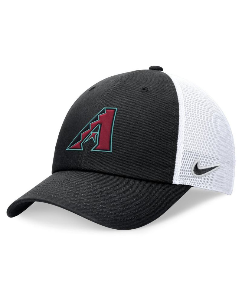 Men's Black Arizona Diamondbacks Evergreen Club Trucker Adjustable Hat
