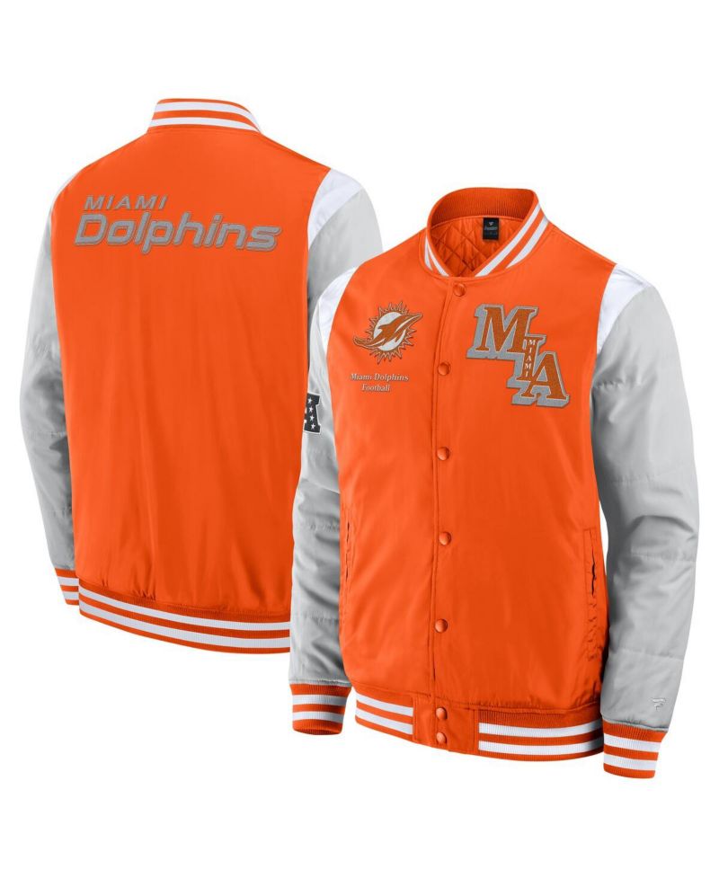 Men's and Women's Orange Miami Dolphins Elements Elite Full-Snap Jacket