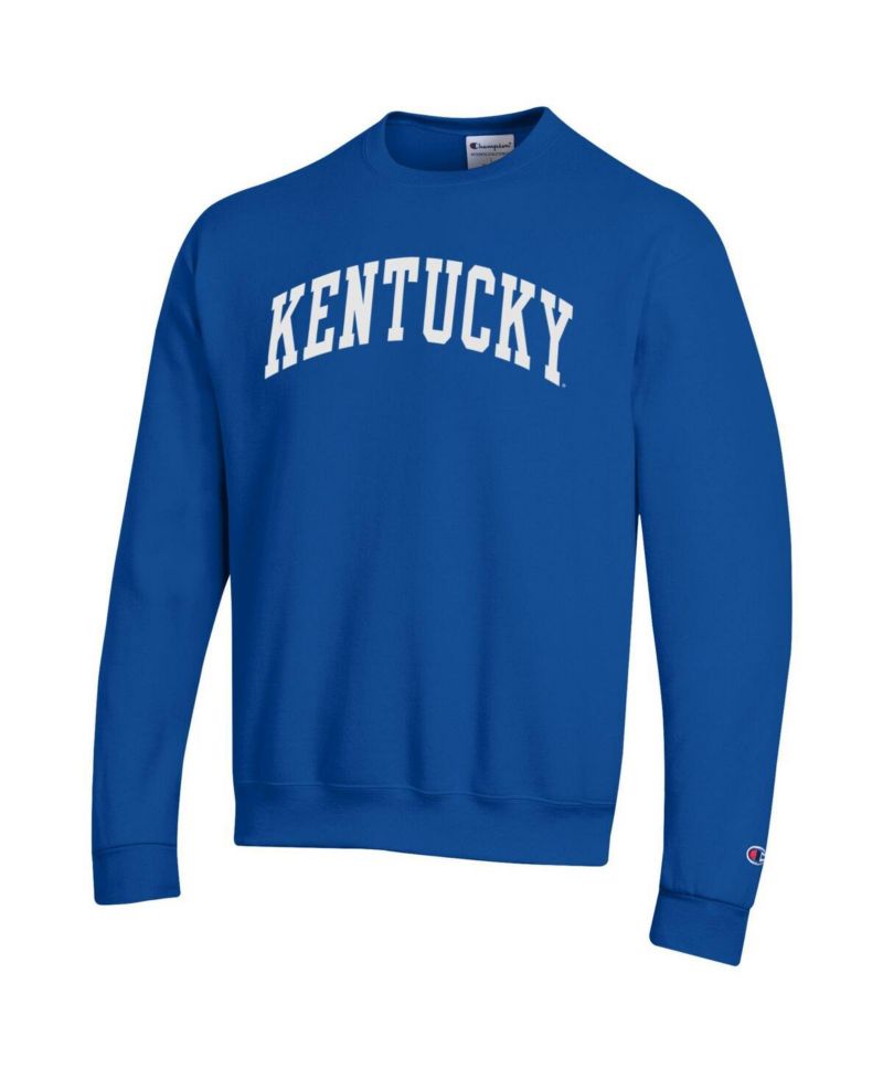 Men's Royal Kentucky Wildcats Basic Arch Fleece Pullover Sweatshirt