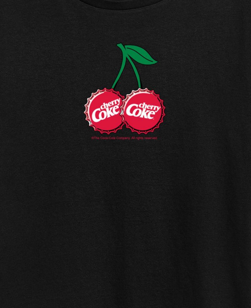 Plus Size Cherry Coke Bottle Cap Cherries Graphic T-Shirt