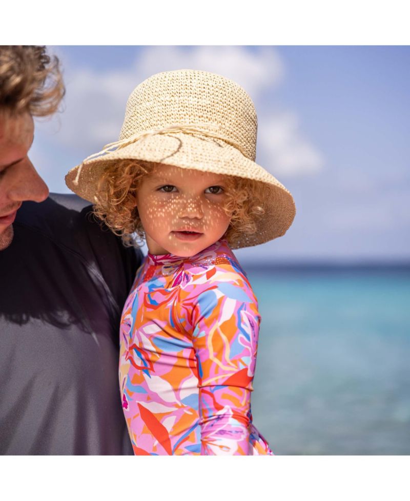 Baby Girls Blooming Sunset Sustainable LS Skirt Surf Suit