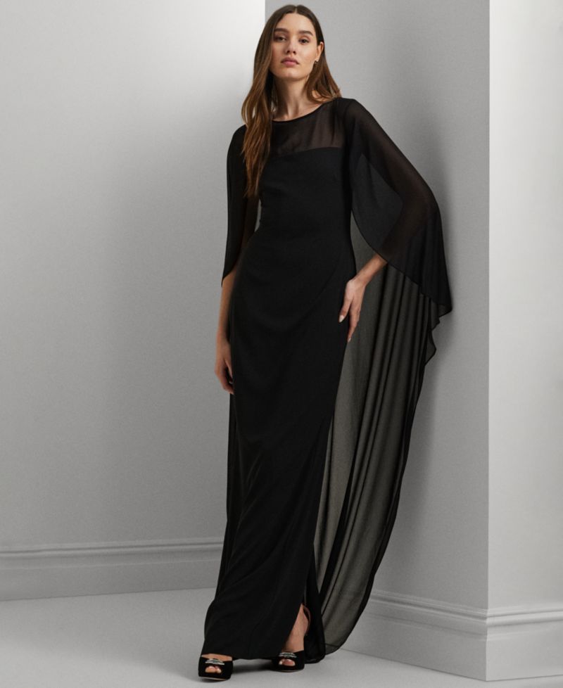 Women's Cape Georgette Gown
