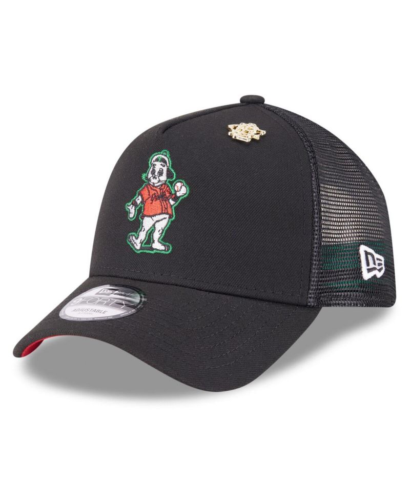 Men's Black San Francisco Giants 2025 Big League Chew A-Frame 9FORTY Adjustable Trucker Hat