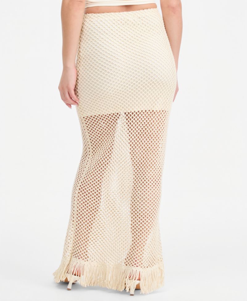 Women's Net Fringe-Hem Skirt