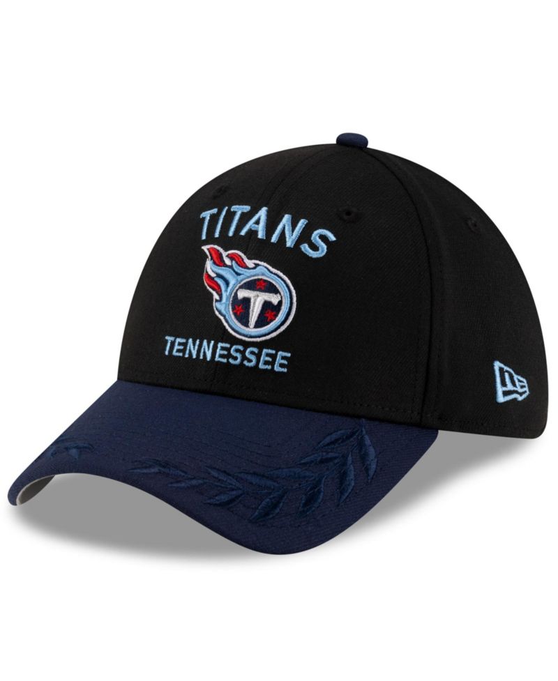 Men's Black/Navy Tennessee Titans 2025 NFL Draft 39THIRTY Flex Hat