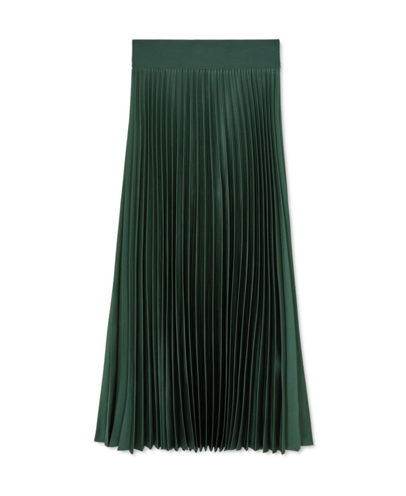 Women's Seren Pleated A-Line Satin Midi Skirt