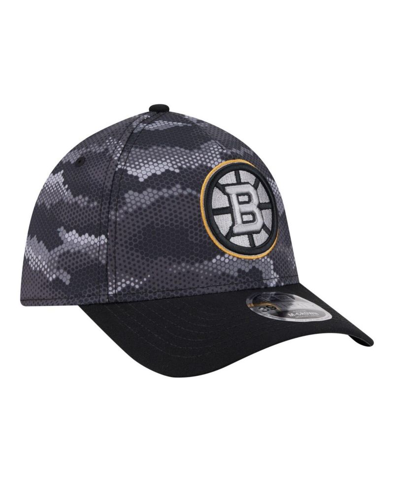 Men's Black Boston Bruins Zero Dark 39THIRTY Flex Hat