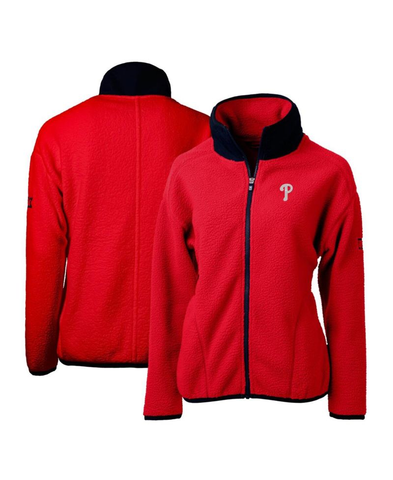 Women's Red Philadelphia Phillies Cascade Eco Sherpa Fleece Full-Zip Jacket