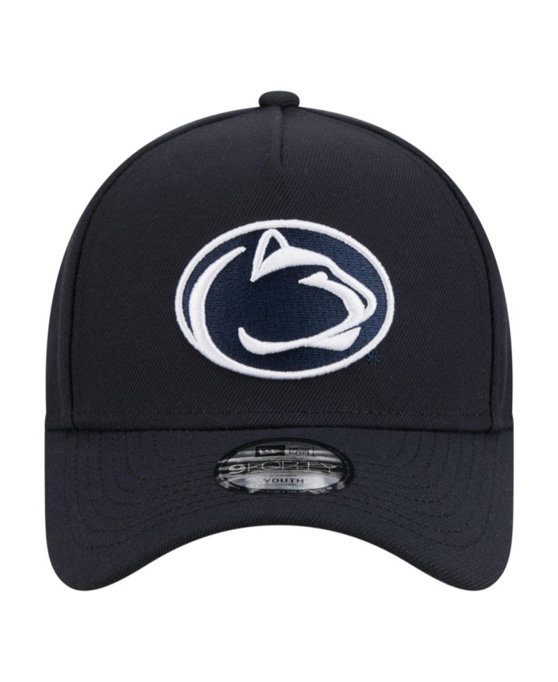 Big Boys and Girls Navy Penn State Nittany Lions 9FORTY A-Frame Adjustable Hat
