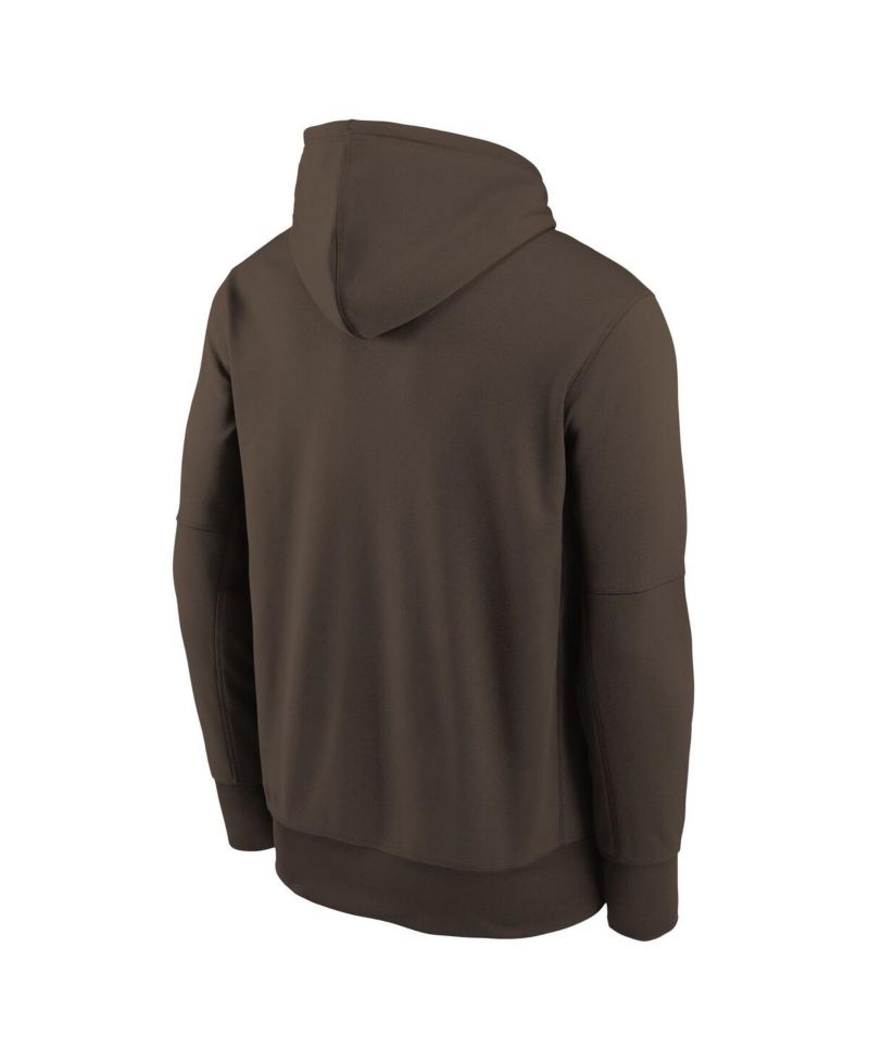 Big Boys and Girls Brown San Diego Padres Authentic Collection Therma-FIT Hoodie