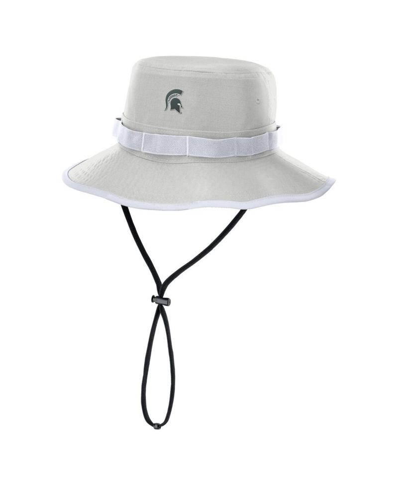 Men's Gray Michigan State Spartans 2025 Sideline Apex Boonie Performance Bucket Hat
