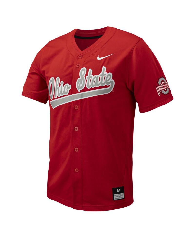 Men's Ohio State Buckeyes Replica Full-Button Baseball Jersey