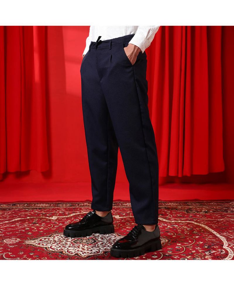 Men's Prussian Blue Tailored Trousers