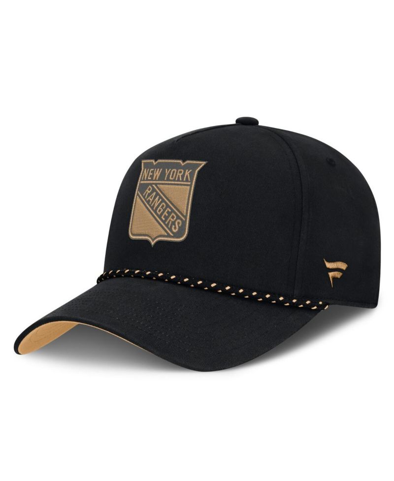Men's Black New York Rangers Military Appreciation Authentic Pro A-Frame Adjustable Hat