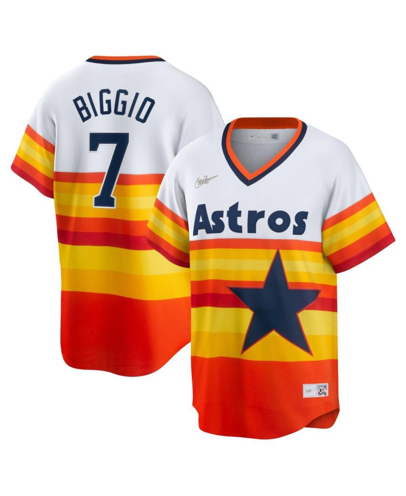 Men's Craig Biggio Houston Astros Coop Player Replica Jersey