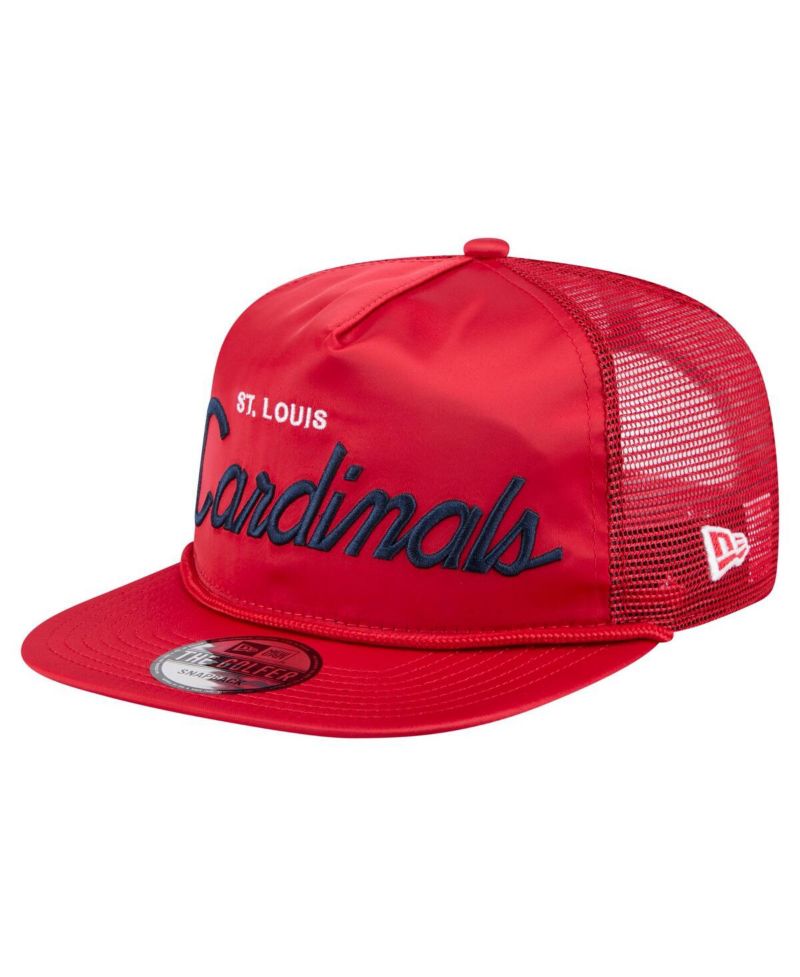 Men's Red St. Louis Cardinals Retro Satin Script Golfer Adjustable Hat