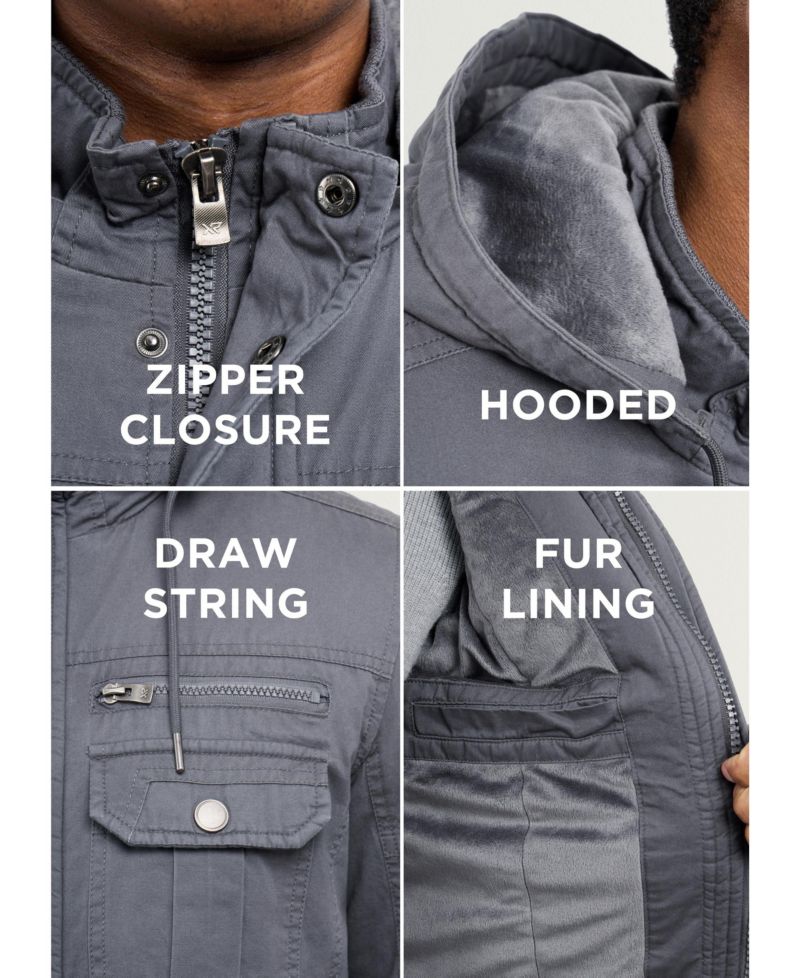 Men's Hooded Military Jacket