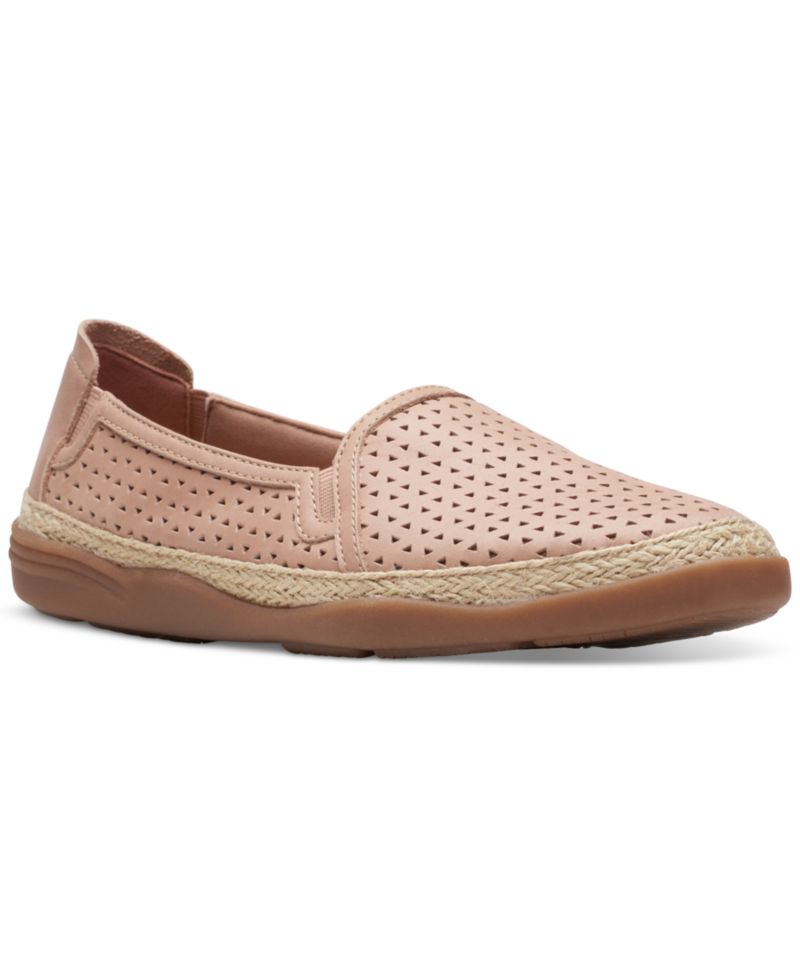 Slip-On Espadrille Leather Flats