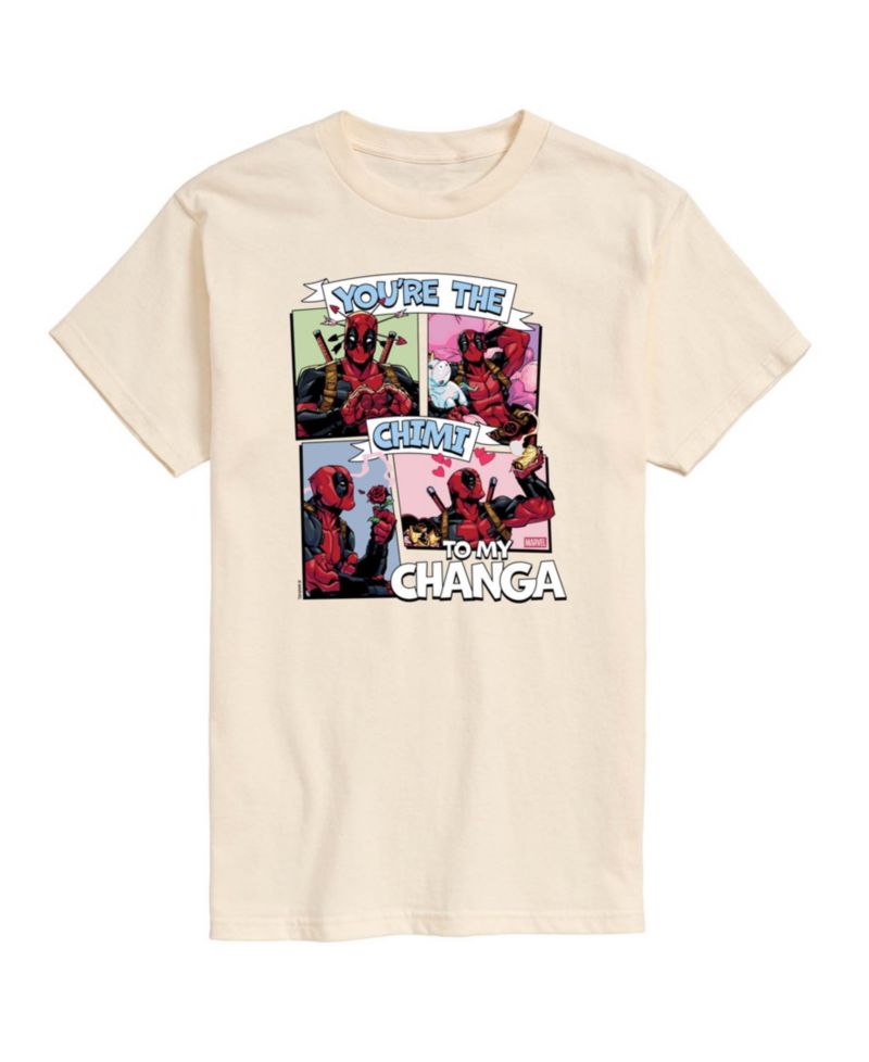 Men's Deadpool Chimichanga Printed Short-Sleeve Graphic T-Shirt
