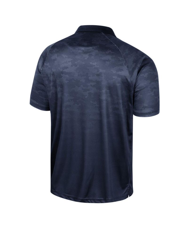 Men's Navy Notre Dame Fighting Irish Honeycomb Raglan Polo Shirt