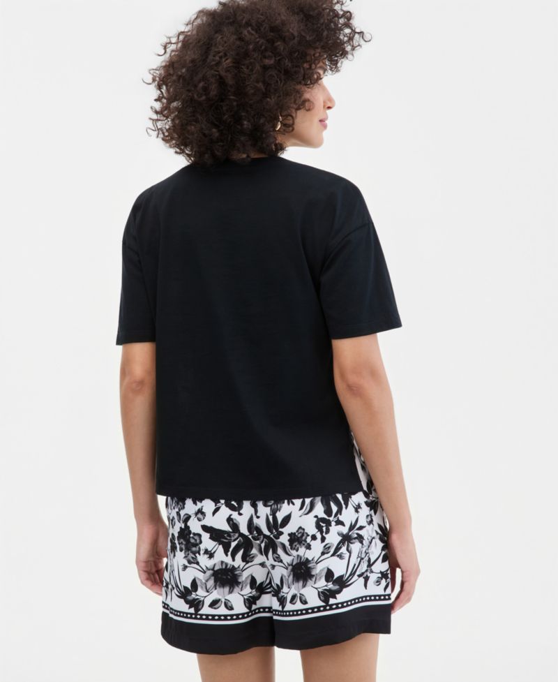 Petite Printed Crewneck T-Shirt