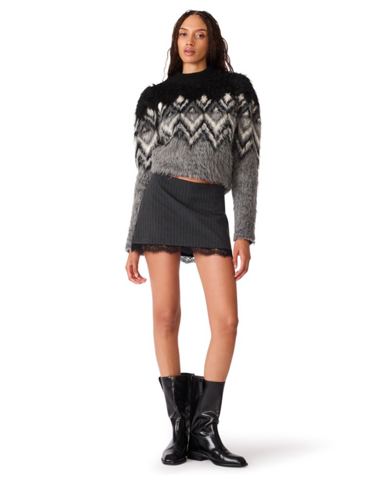 Women's Tiffanie A-line Pinstripe Mini Skirt