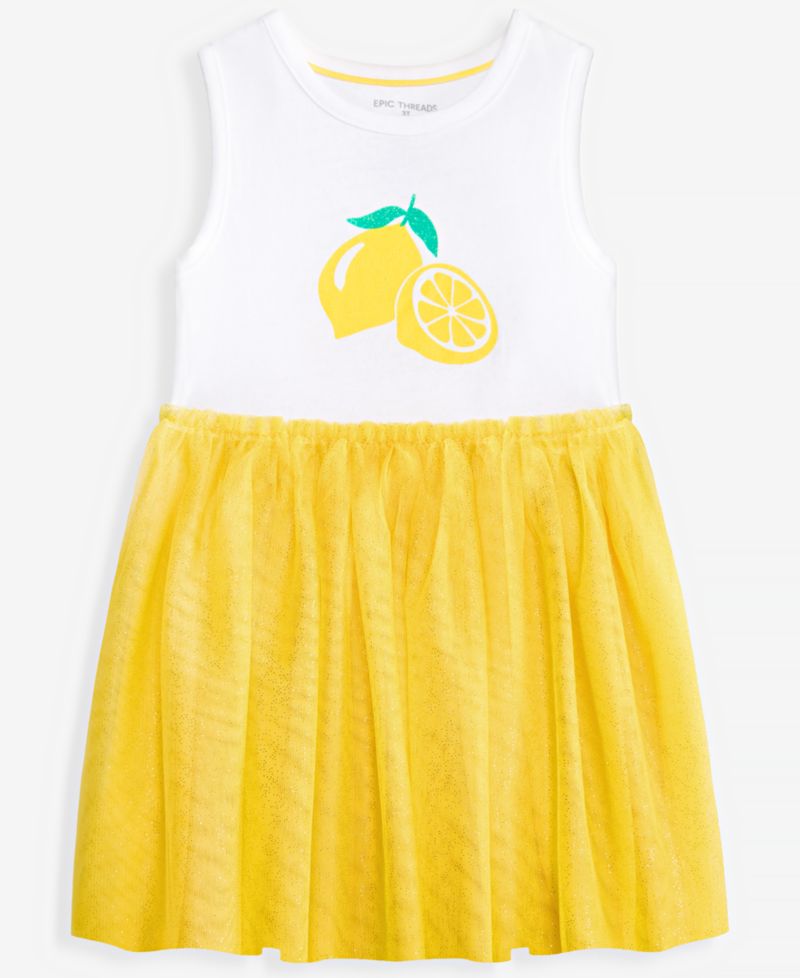 Toddler Girls' 12M-5T Lemon Tutu Dress
