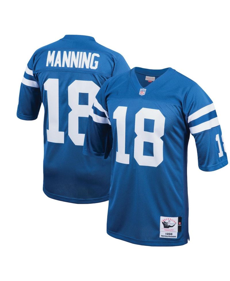 Men's Peyton Manning Royal Indianapolis Colts 1998 Authentic Throwback Retired Player Jersey