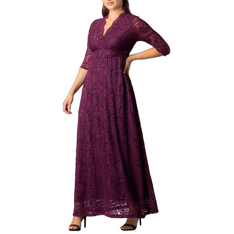Women's Maria Lace A-Line Evening Gown with Pockets