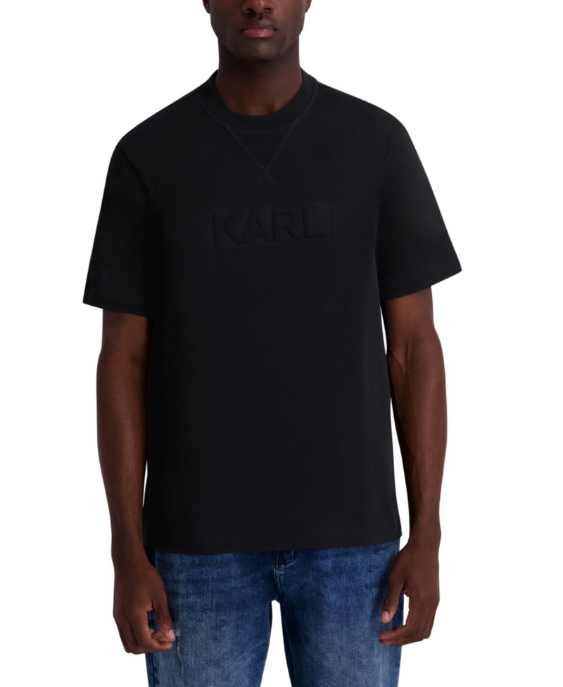 Men's Embossed Karl Logo Cotton T-Shirt