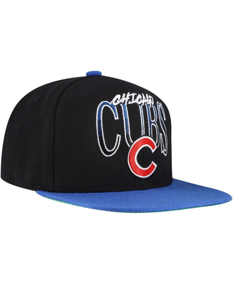 Men's Black Chicago Cubs Rise Up Snapback Hat
