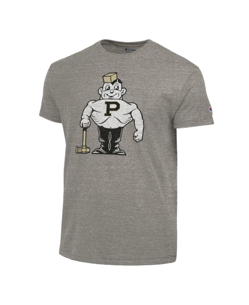 Men's Heather Gray Purdue Boilermakers Triumph Tri-Blend T-Shirt