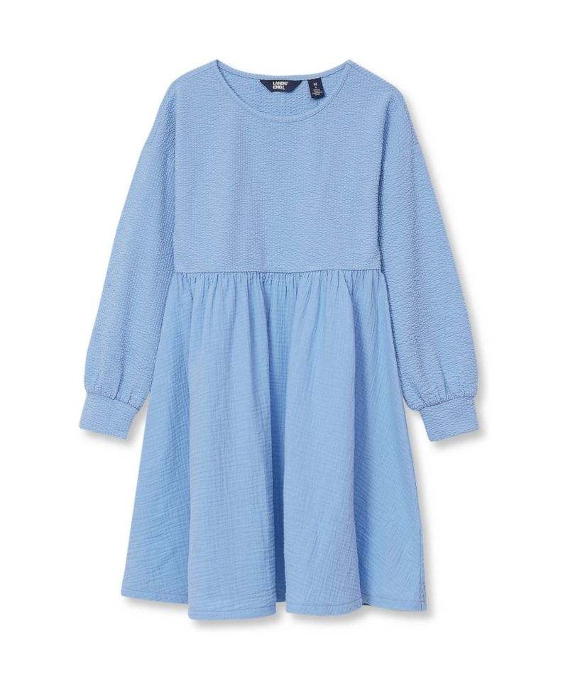 Girls Long Sleeve Ribbed Dress