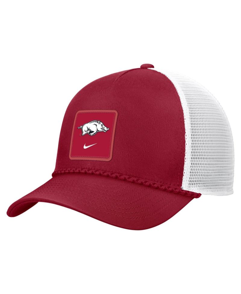 Men's Cardinal Arkansas Razorbacks 2026 On-Field Rope Adjustable Trucker Hat