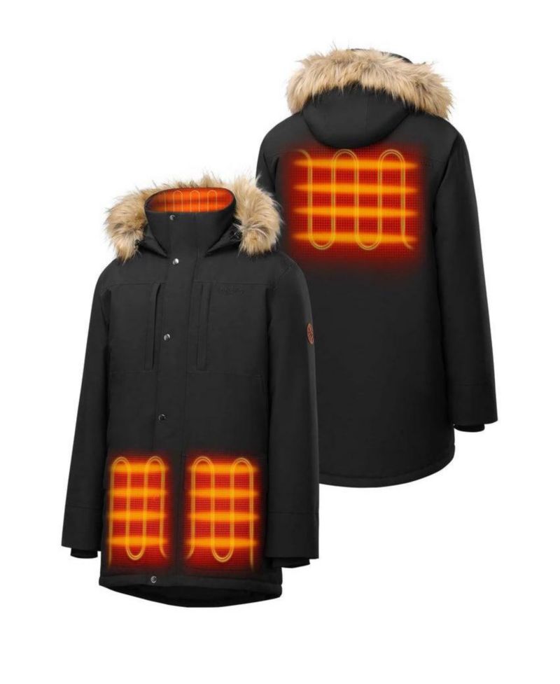 Men's 4-Zone Heated Parka Jacket