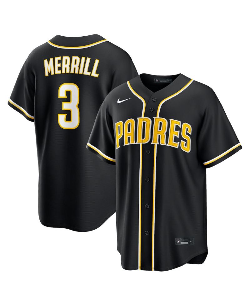 Men's Jackson Merrill Black San Diego Padres 2026 Replica Fashion Jersey