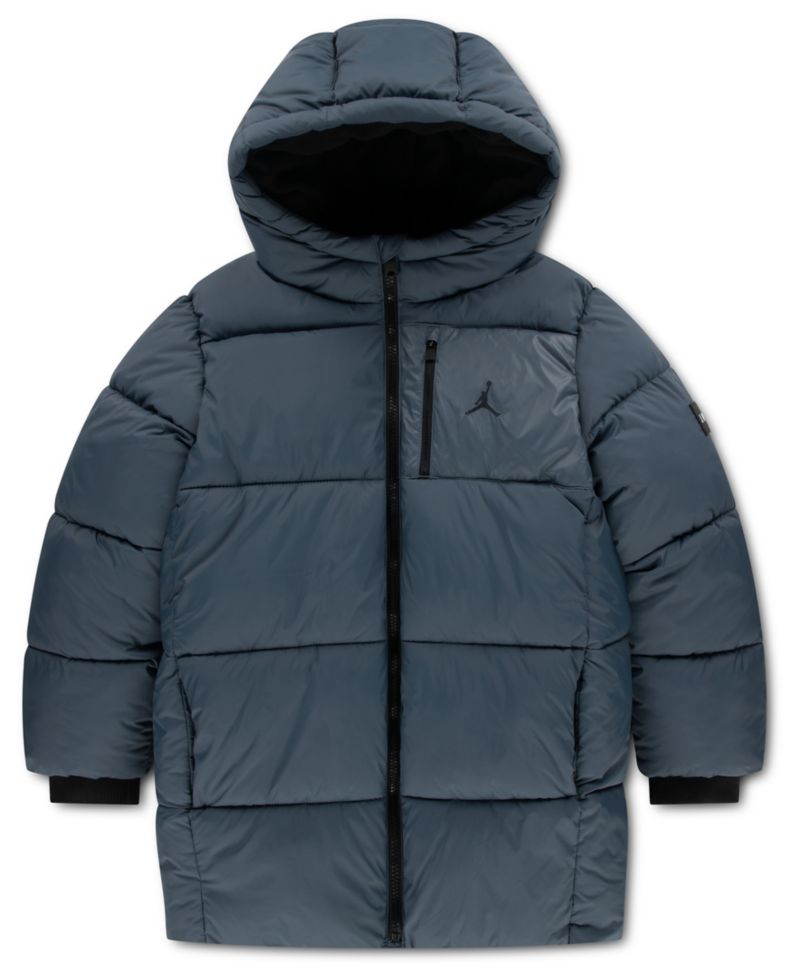 Boys' and Girls' 8-20 Mid-Length Long-Sleeve Puffer Jacket