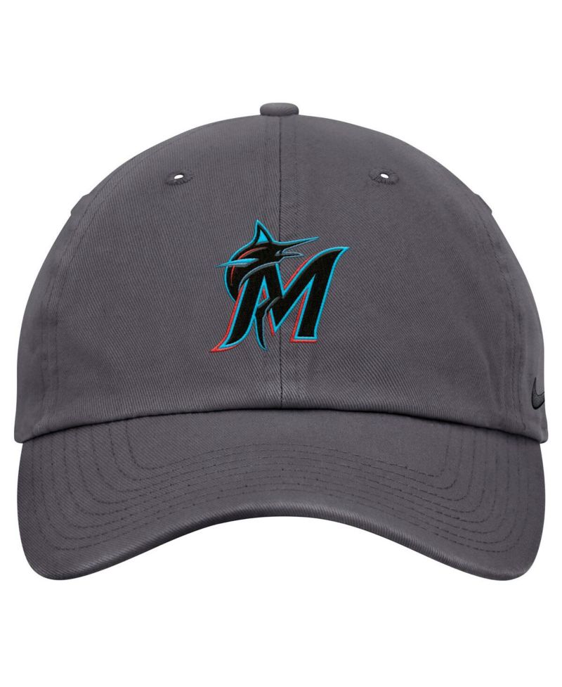 Men's Gray Miami Marlins Club Adjustable Hat