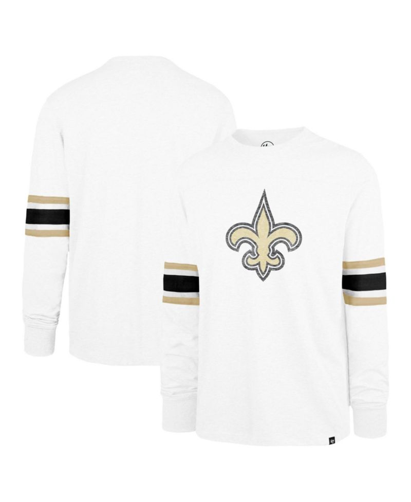 Men's White New Orleans Saints Gridiron Premier Brex Long Sleeve T-Shirt