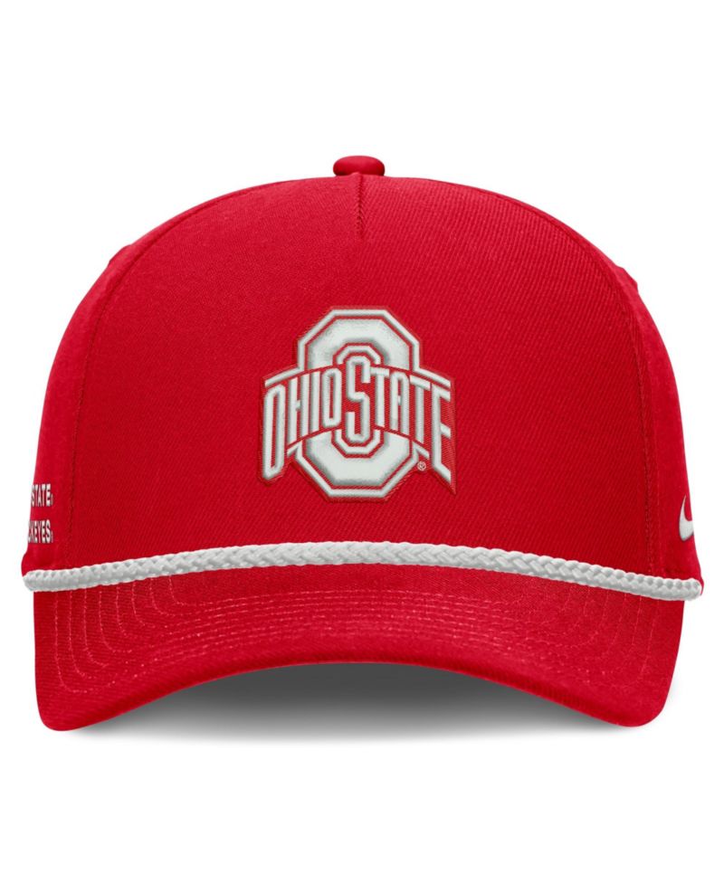 Men's and Women's Scarlet Ohio State Buckeyes Rope Rise Adjustable Hat