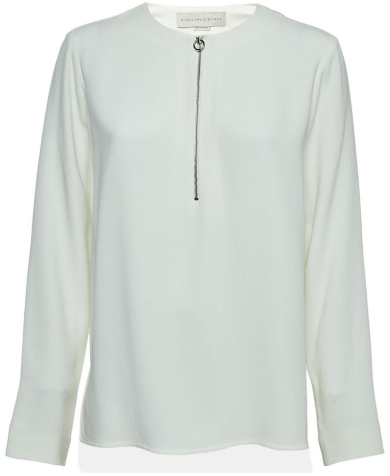 Women's White Crepe Top